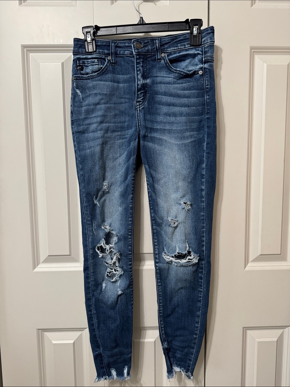 KanCan Distressed Skinny Jeans - Dark Blue